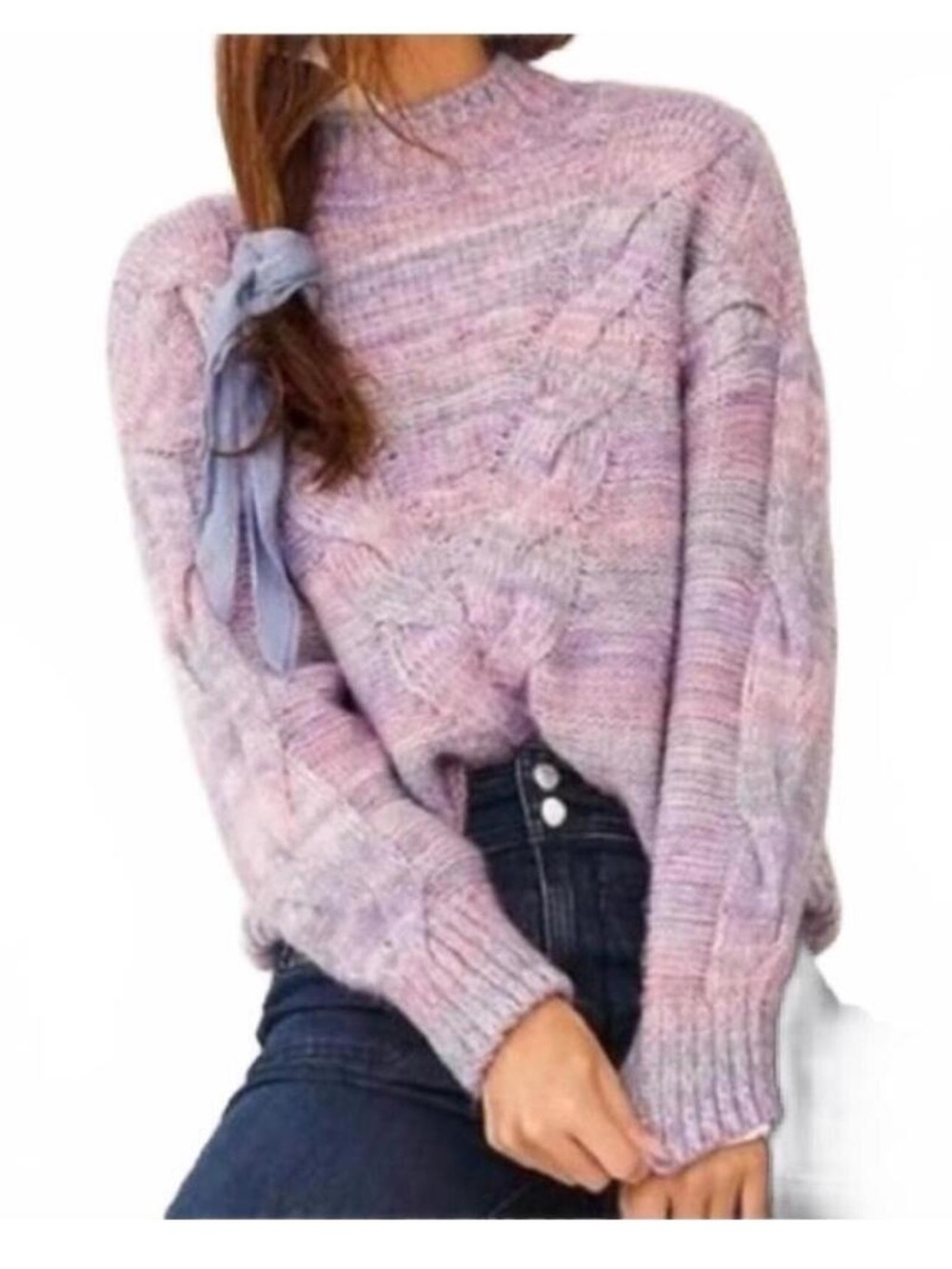 Anthropologie Maeve Rachel Textured Knit Mock Neck Sweater - Size Small